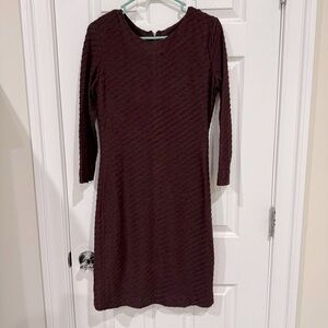 MANGO Mulberry Knit Midi Dress